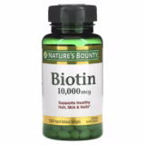 Nature's Bounty Biotin -10,000 mcg, 120 Capsules